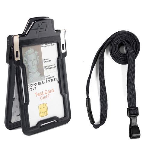 rfid black key and card holder|shielded 2 card id badge holder.